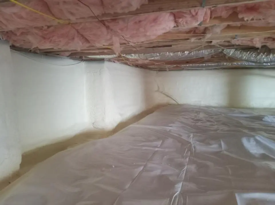 Crawl space encapsulation with closed-cell spray foam for Metal Roof Coating in Parma Heights